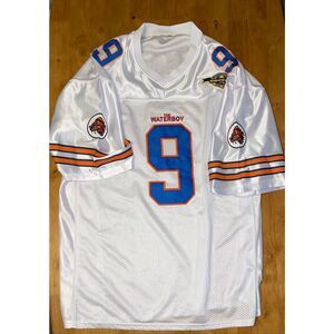 The Waterboy Bobby Boucher Bourbon Bowl Mud Dogs Jersey #9 Adam Sandler XL